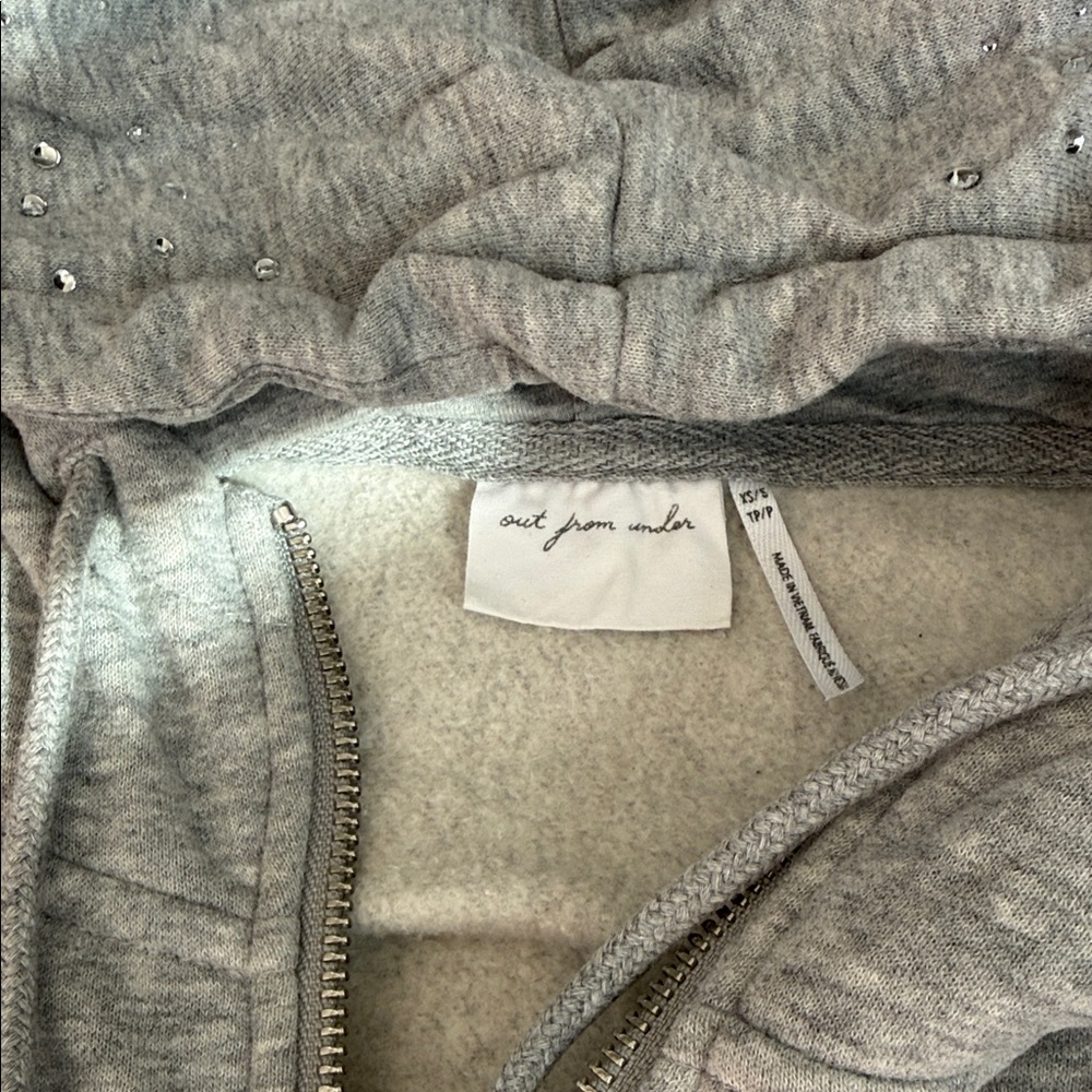 Out From Under Merrick Shine Embellished Zip-Up Hoodie Sweatshirt - Picture 6 of 11